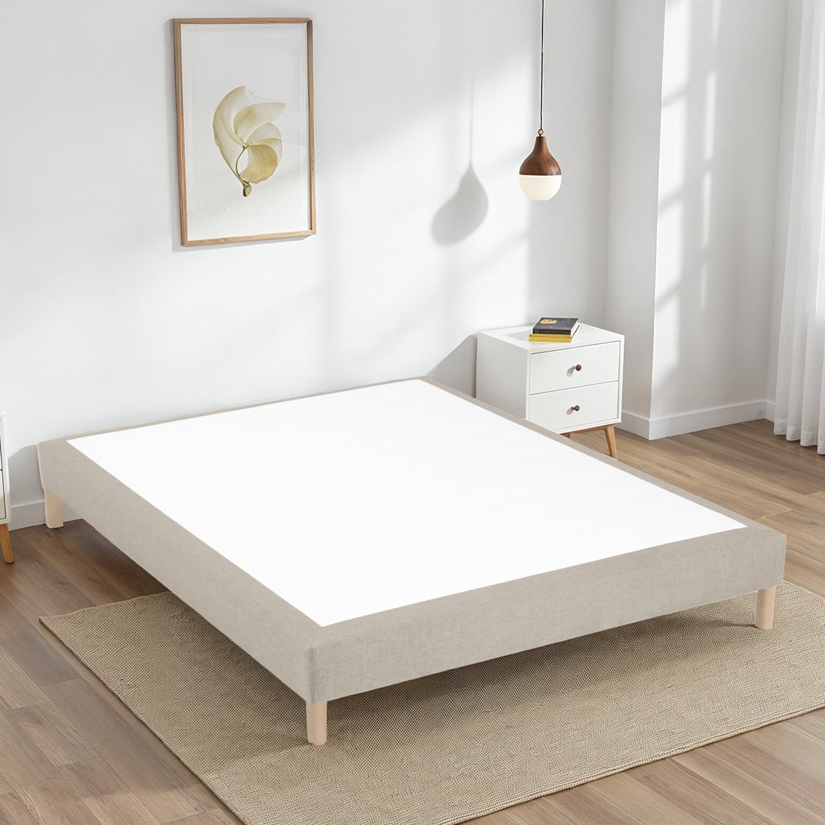 Sommier tapissier Tissu SISAL sable, BELLECOUR