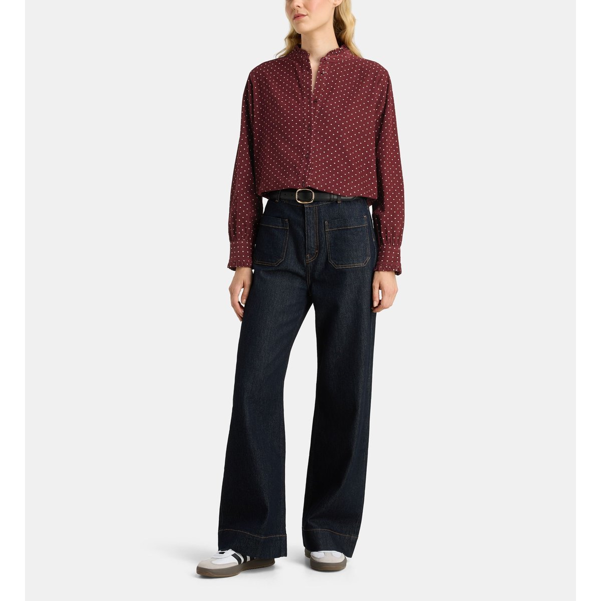 Chemise droite detroit cordl velours milleraies bordeaux, GALERIES LAFAYETTE