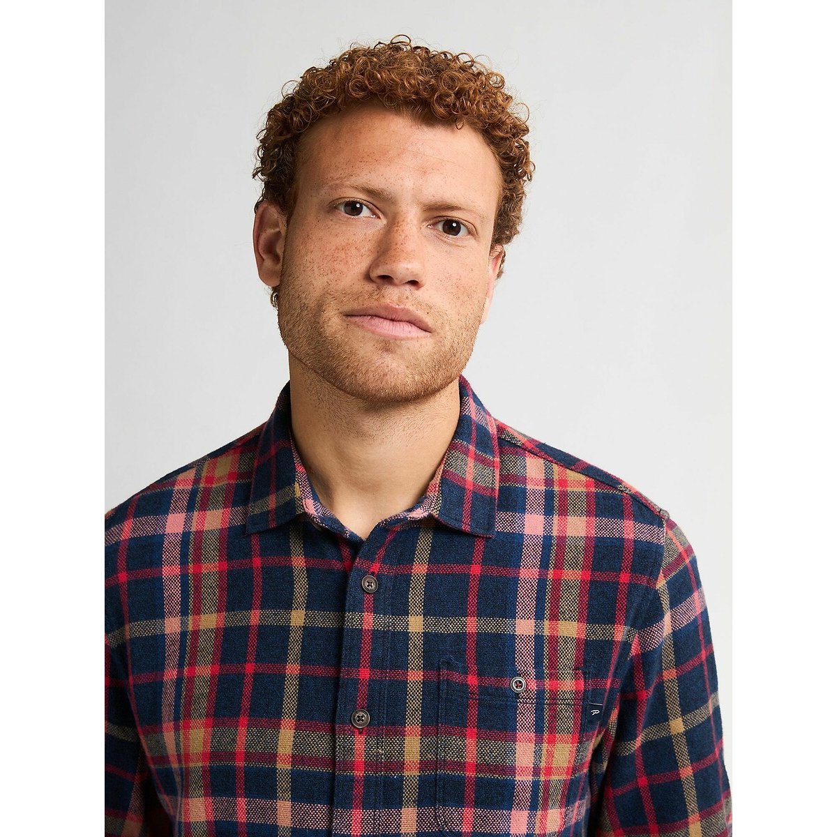 Checked Long Sleeve Shirt navy blue, PETROL INDUSTRIES