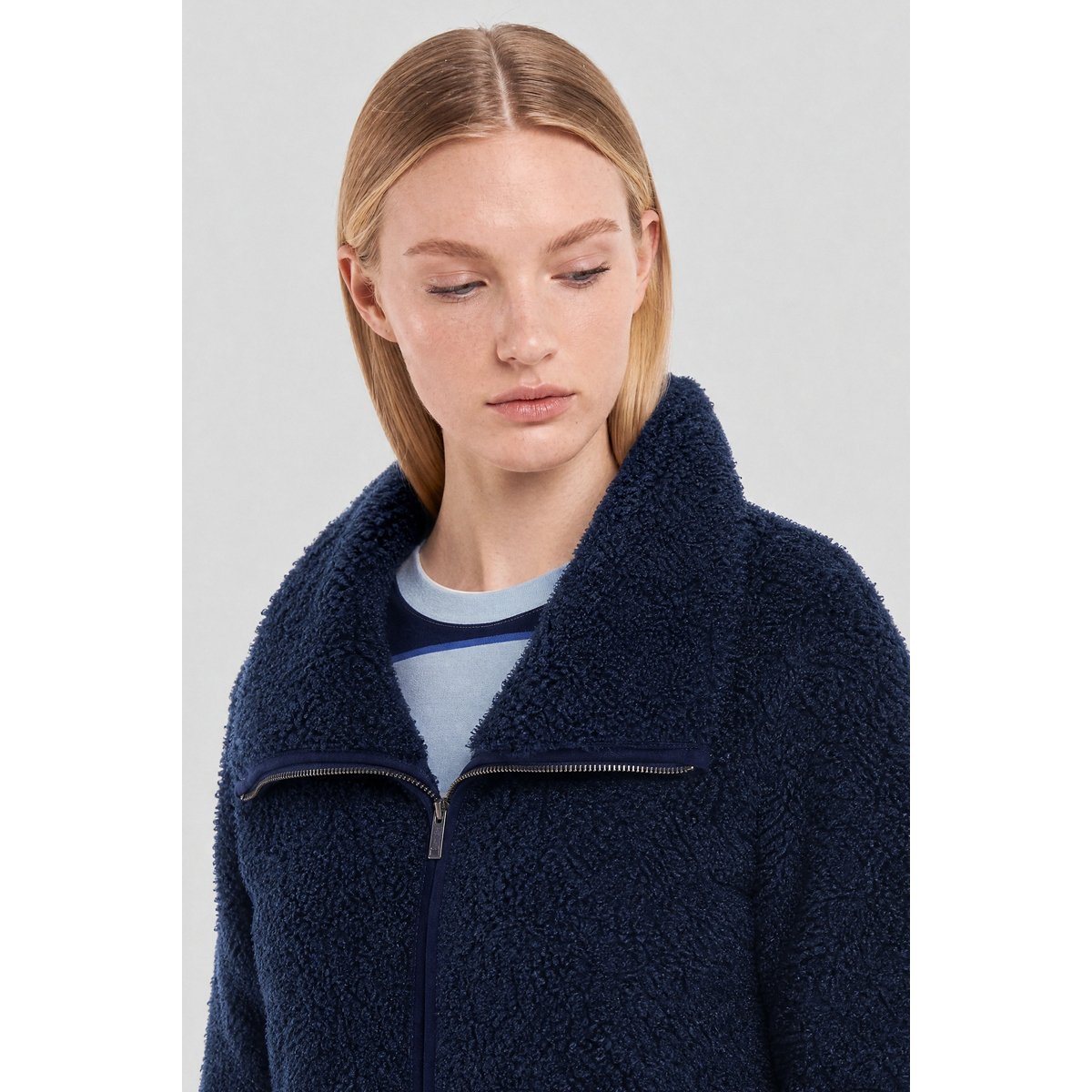 Gilet polaire col montant en polyester pour femme seal, ARMOR-LUX