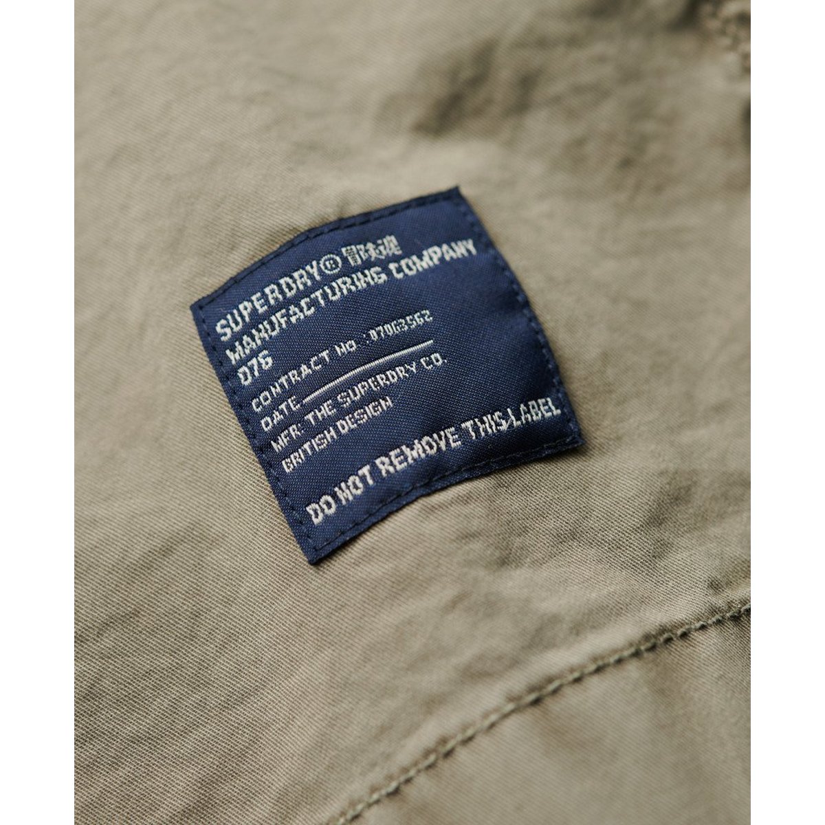 Chemise militaire à manches courtes kaki clair, SUPERDRY