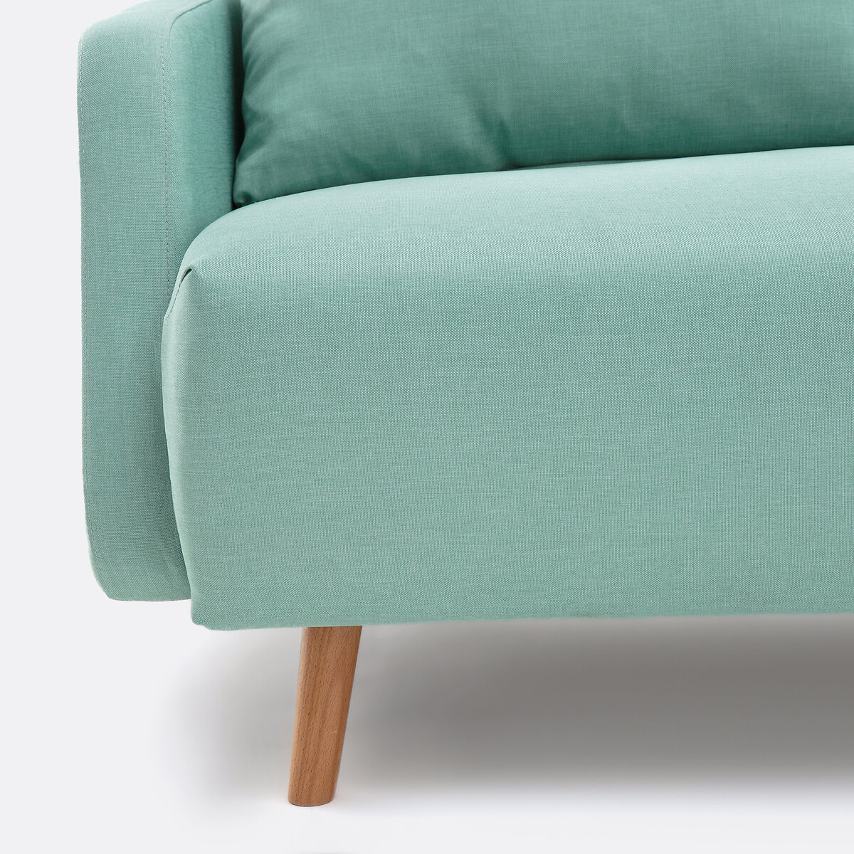 Sofá-cama em tecido texturizado, 2 lugares, Cosico verde-argila, LA REDOUTE INTERIEURS