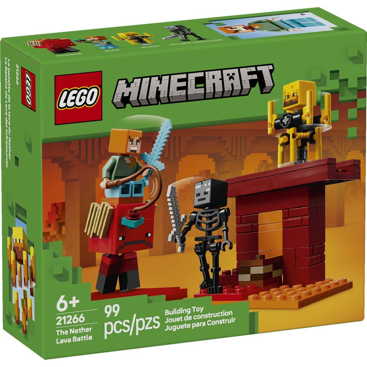 LEGO Minecraft - La bataille de la lave du Nether - 21266 multicolore, LEGO