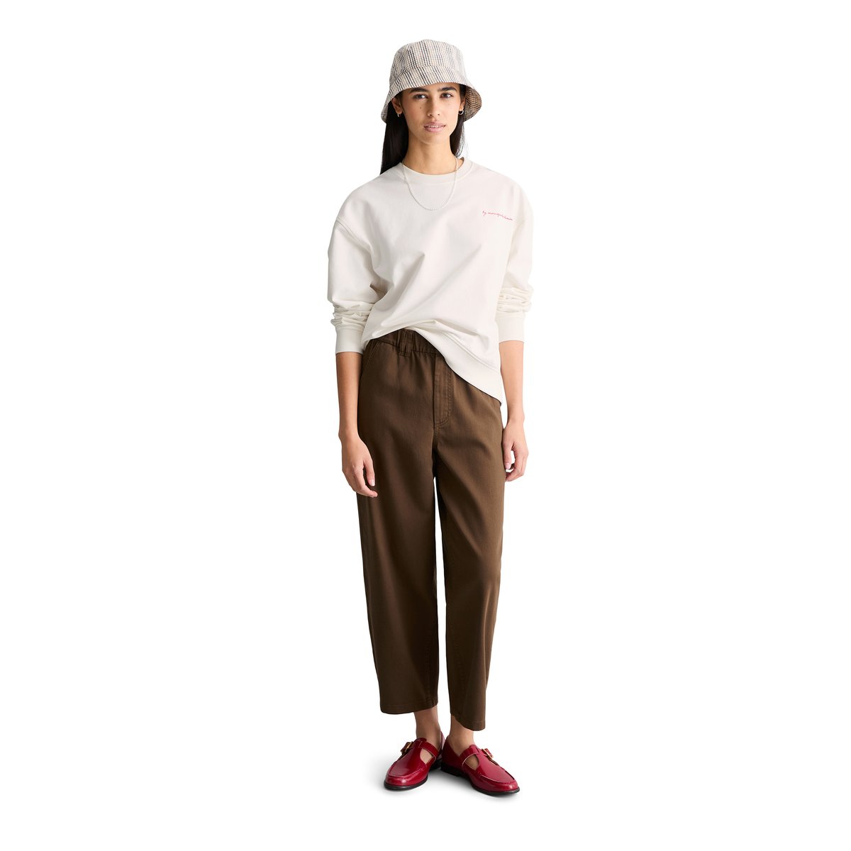 Sweat-shirt surdimensionné avec un imprimé marquant dans le dos blanc naturel, MARC O’POLO DENIM