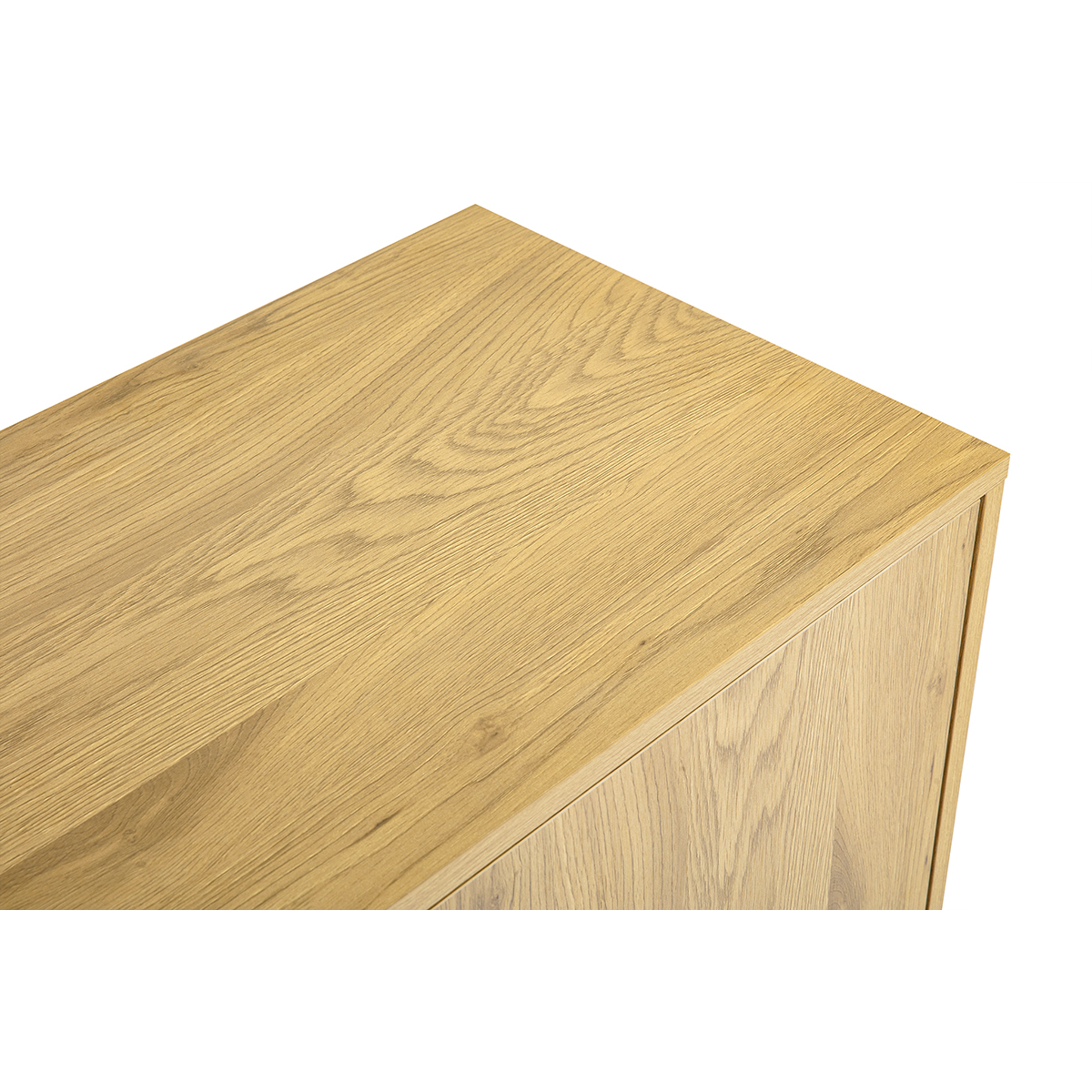 Buffet scandinave finition bois clair chêne 2 portes L90 cm MILLOR couleur unique, MILIBOO