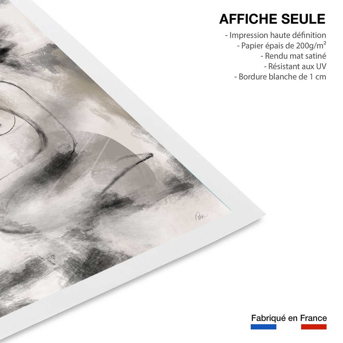 Affiche Eclats et courbe affiche seule, HEXOA