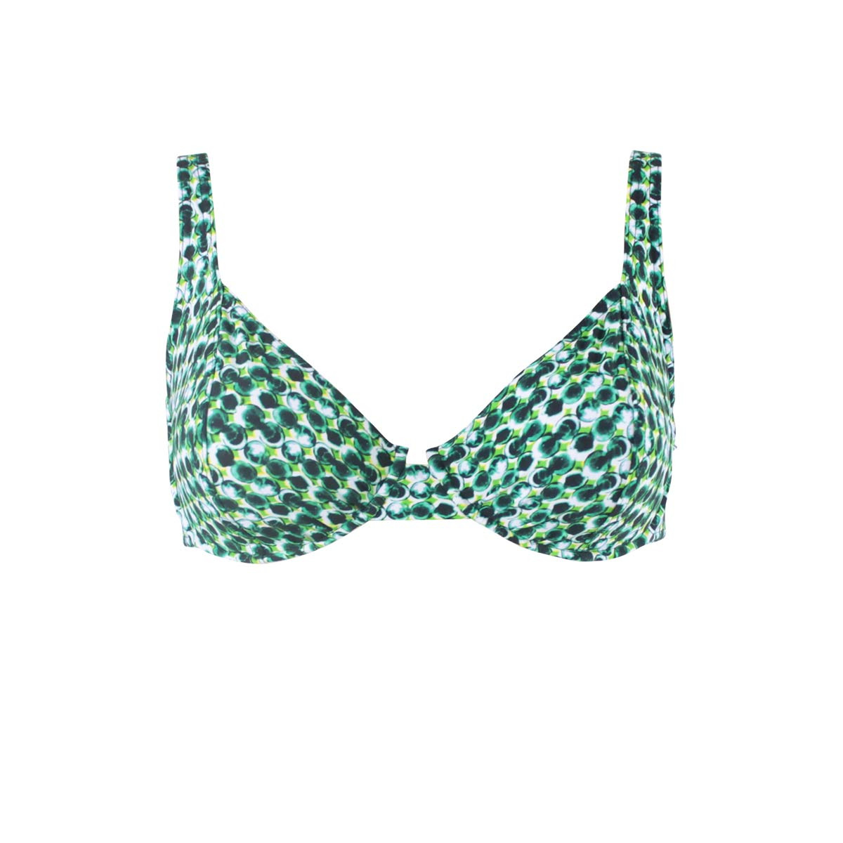 Haut de maillot à armatures TOSCA vert, JANINE ROBIN