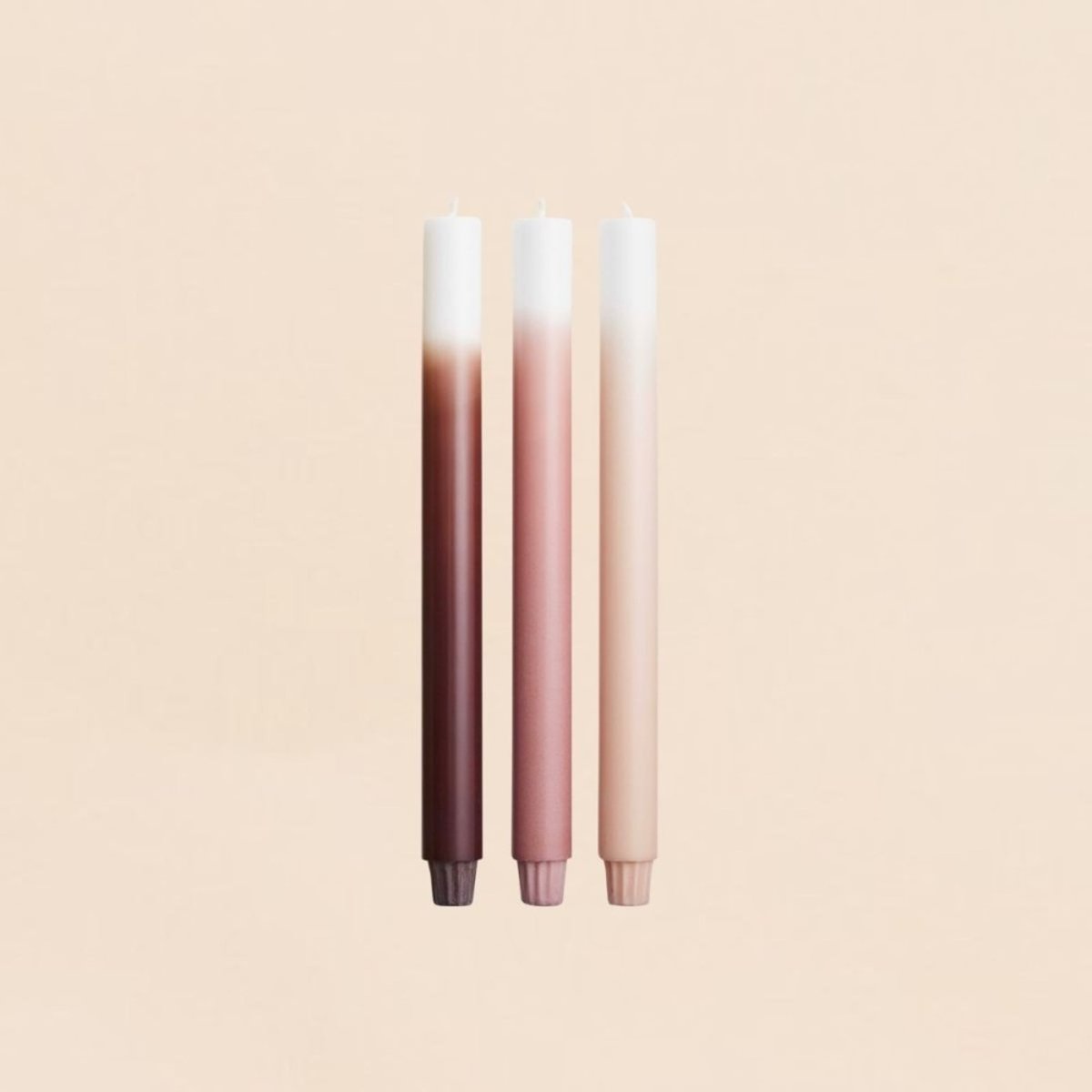 Set de 3 bougies dégradées 30cm rose, ORIGINALHOME