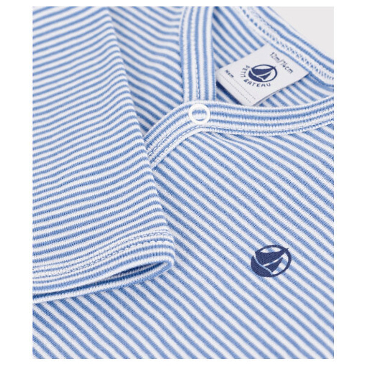 Sleepsuit print/blue background, PETIT BATEAU