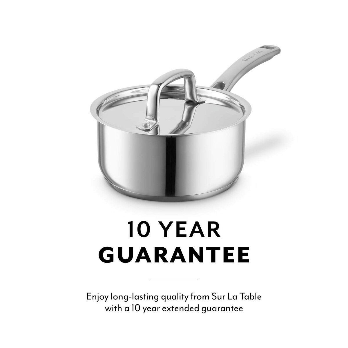20cm SLT Core Stainless Steel Saucepan with Lid silver-coloured, SUR LA TABLE