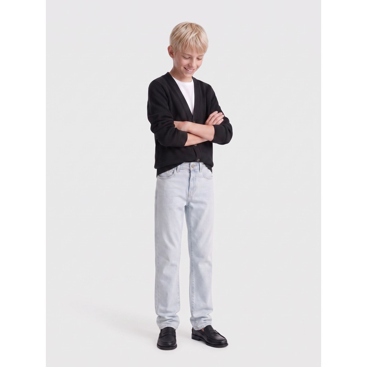 Coupe Regular light blue bleached denim, ONLY & SONS JUNIOR