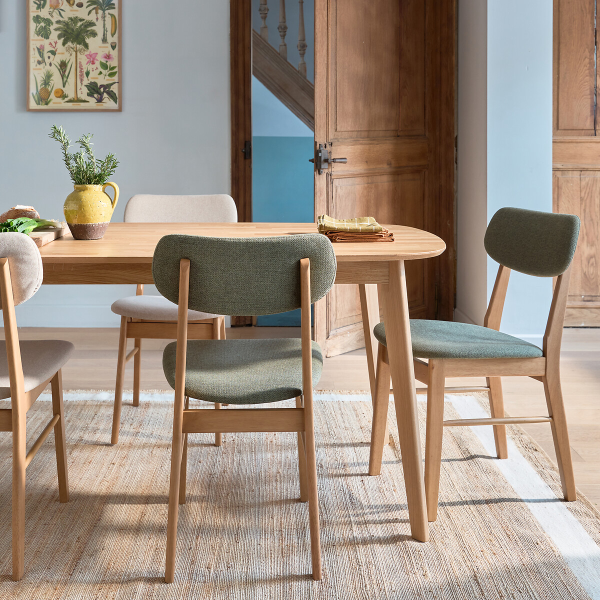 Set di 2 sedie vintage, Selyn verde, LA REDOUTE INTERIEURS