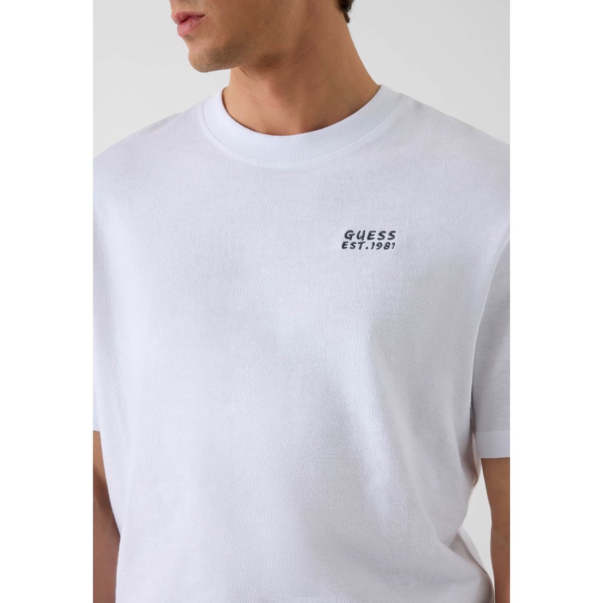 T-Shirt Avec Logo Oversize blanc, GUESS
