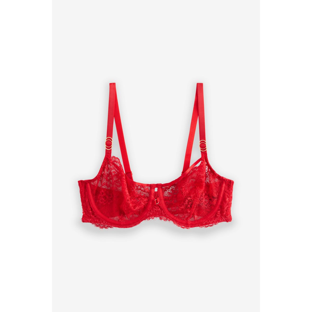 Soutien-gorge balconnet non rembourré rouge, NEXT