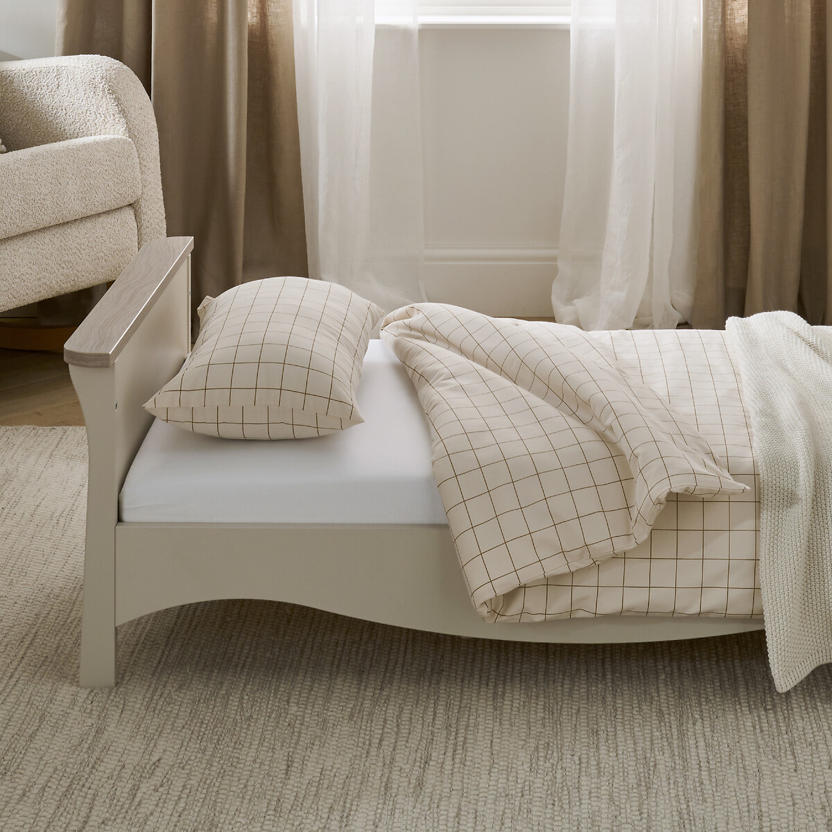 Clara Toddler Bed stone beige, CUDDLECO