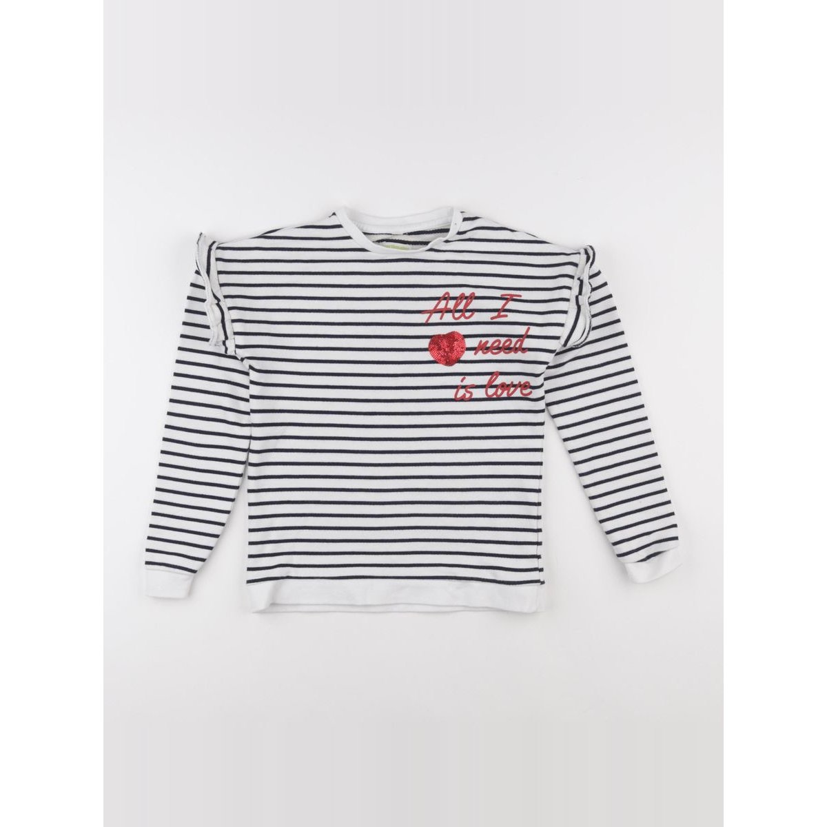 Sweat - Bon état blanc, bleu, VERTBAUDET