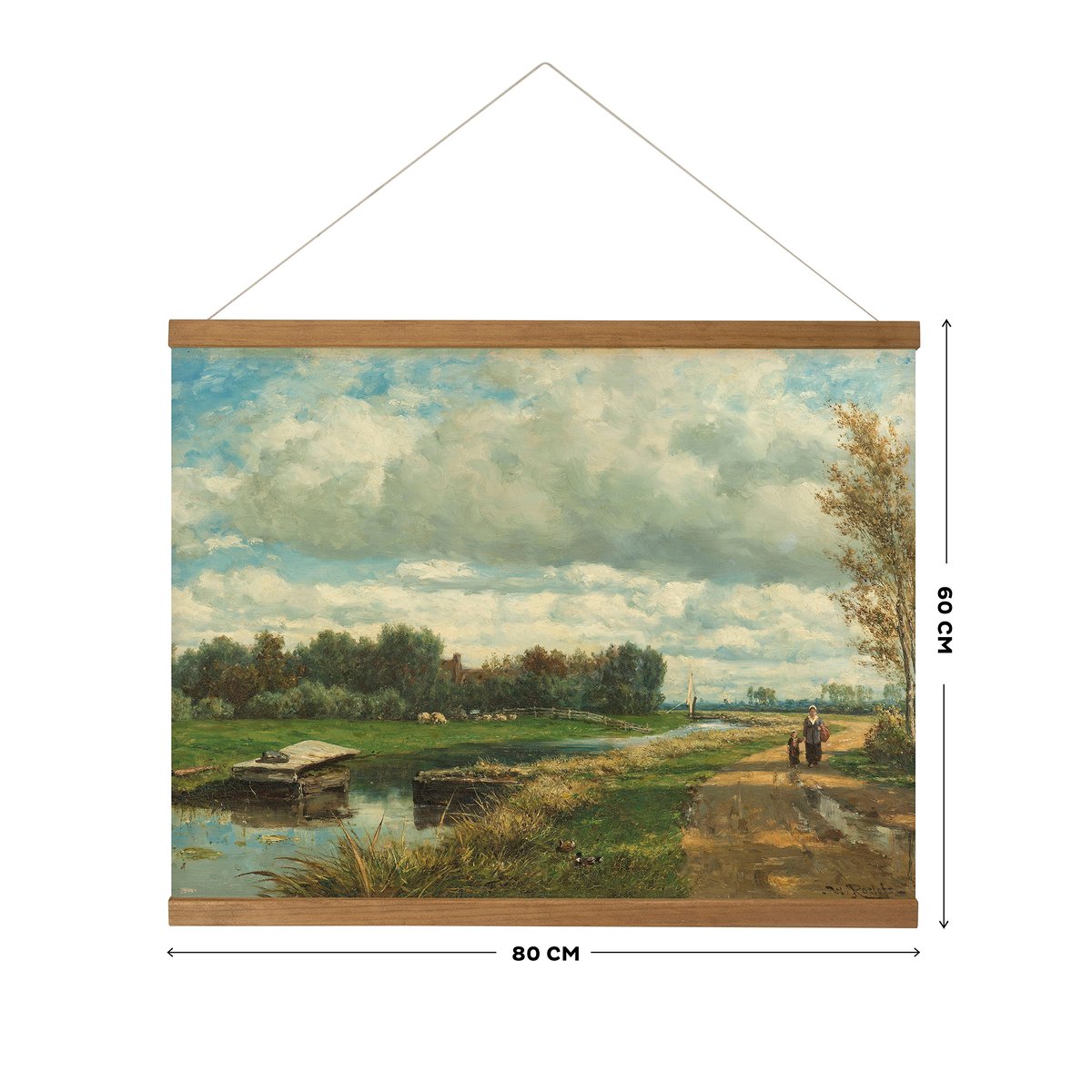 Kakemono affiche Paysage de Hollande multicolore, ART FOR THE HOME