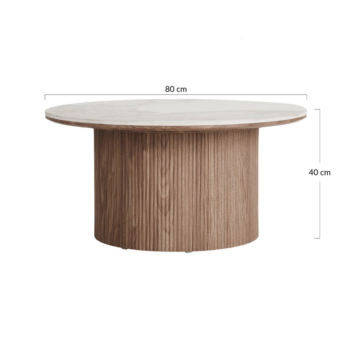 Table basse plateau effet marbre, LYSA bois / blanc, BEST MOBILIER
