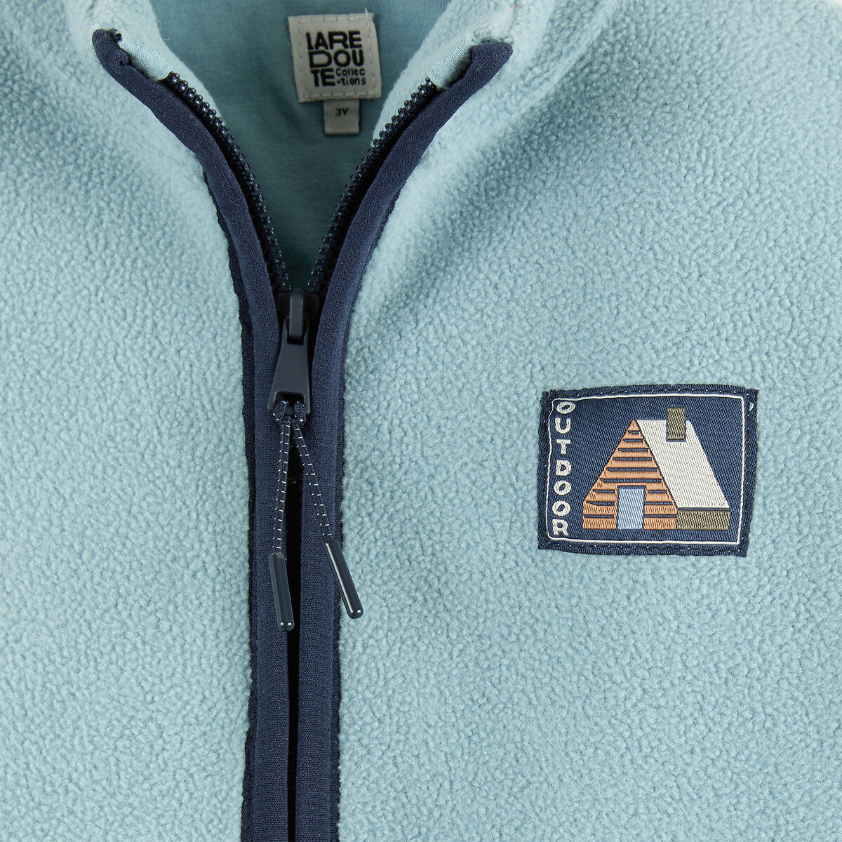 3-Piece Zip-Up Fleece, Long Sleeve T-Shirt and Joggers Outfit blue, LA REDOUTE COLLECTIONS