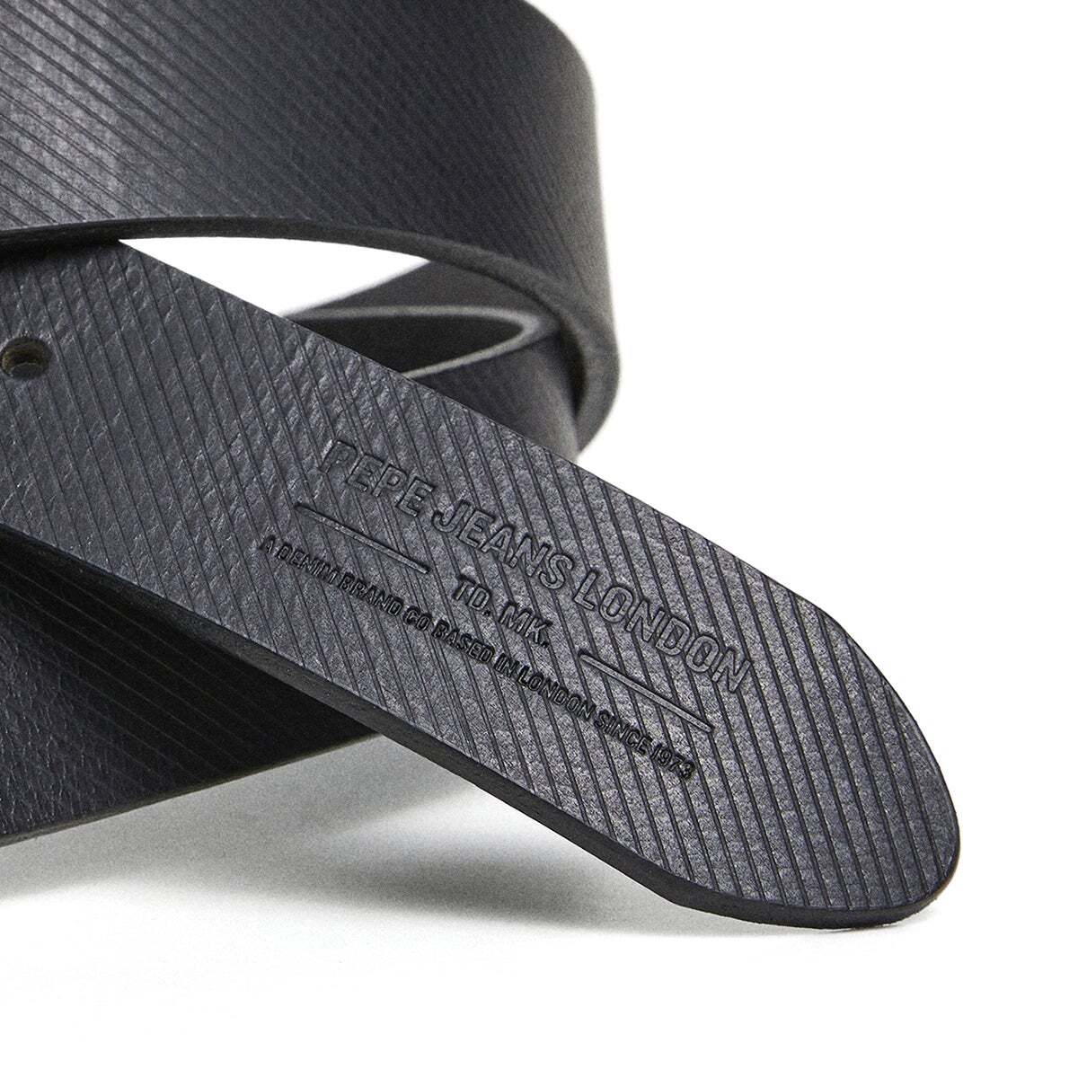 Ceinture En Cuir Texturé noir, PEPE JEANS