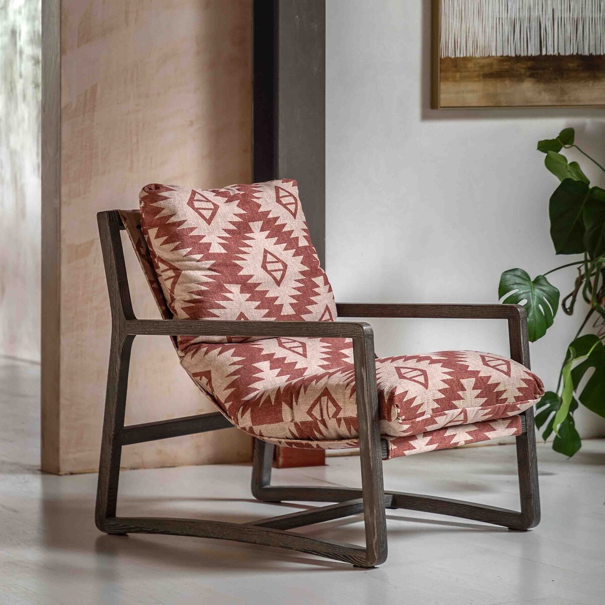 Beverly Ash Wood Lounge Chair multi-coloured red, ÉDITÉ