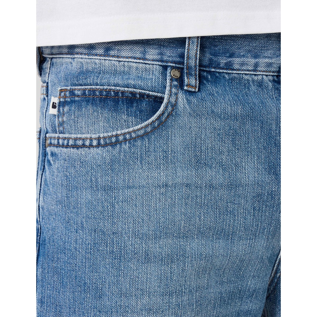 Jean straight 5 poches bleu moyen, BZB