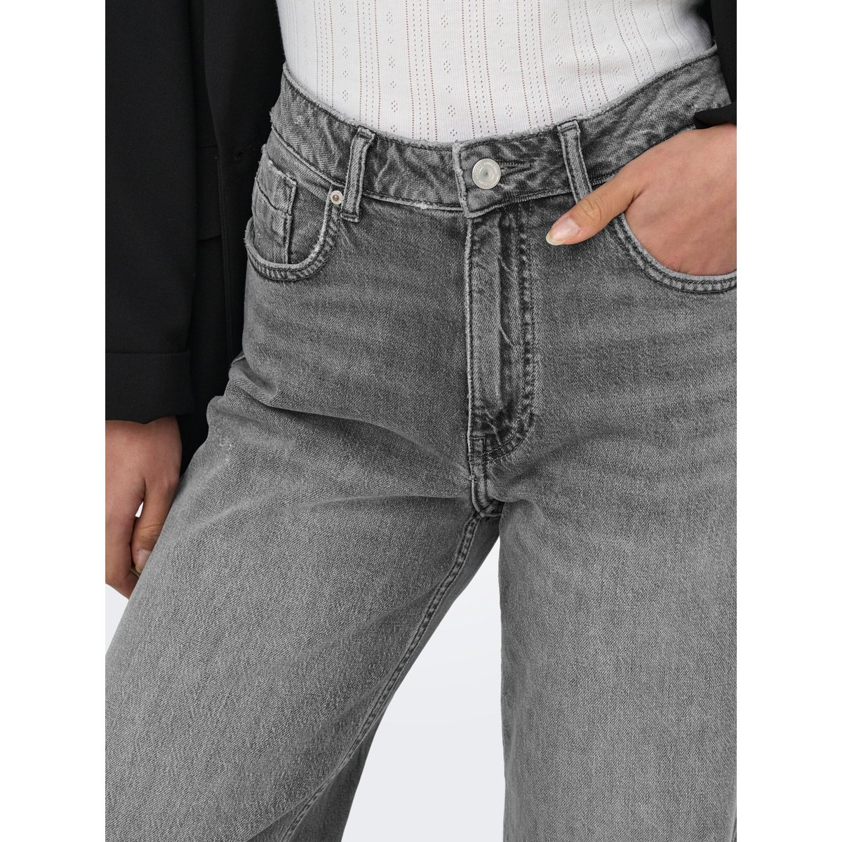 Jean À Jambe Large medium grey denim, ONLY
