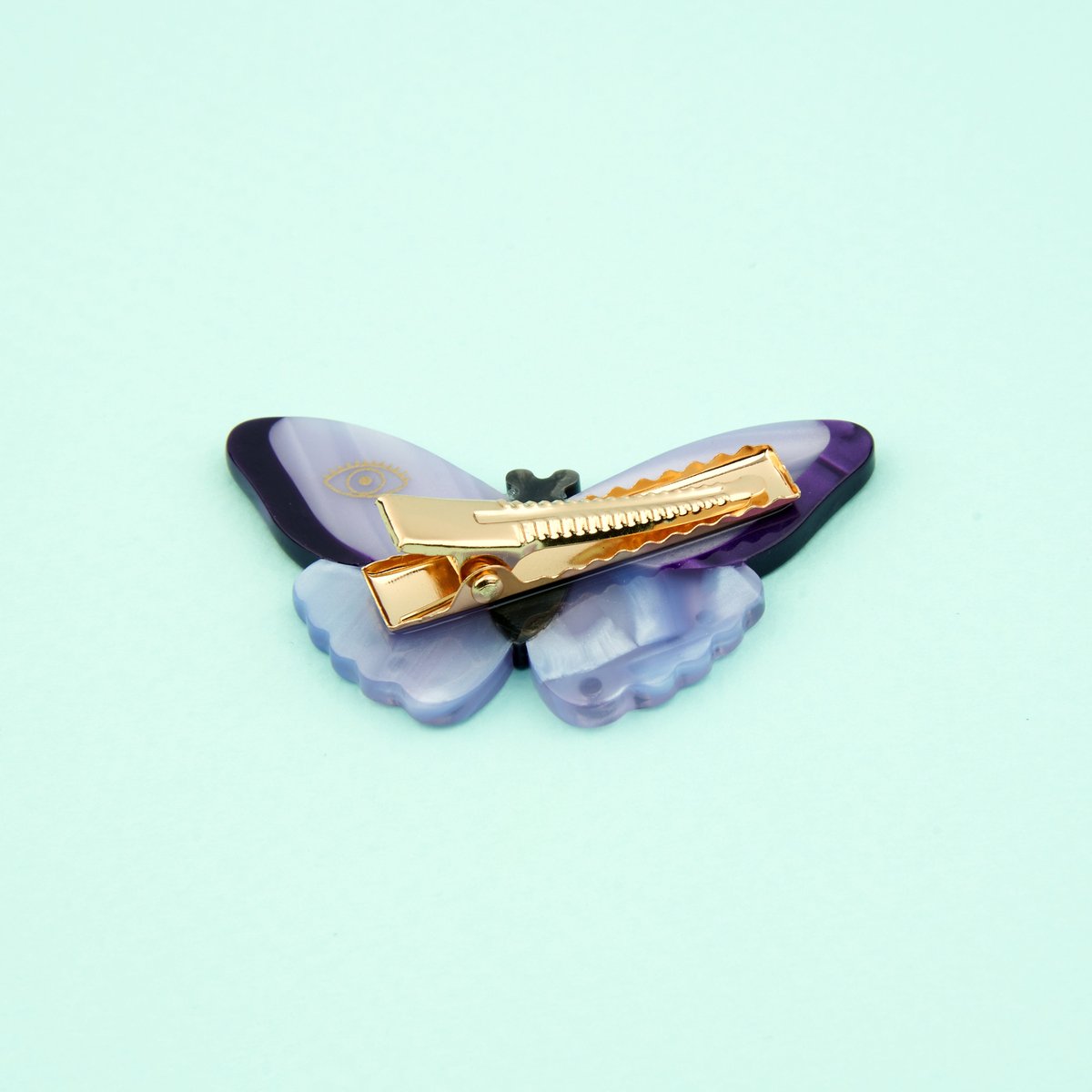 Barrette PAPILLON MAUVE mauve, COUCOU SUZETTE