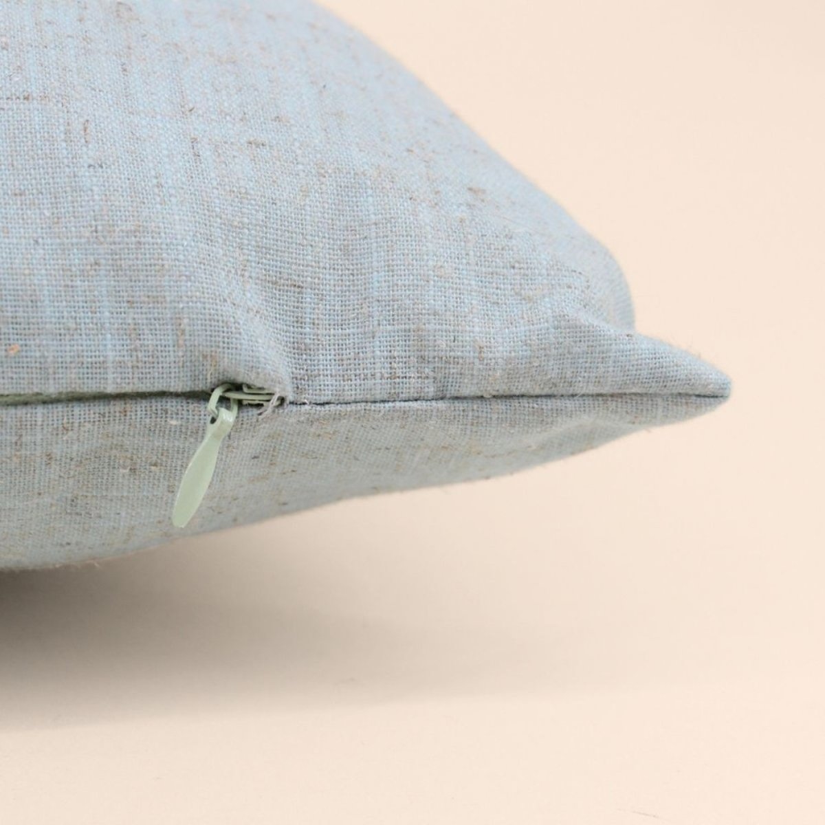 Coussin avec lin imprimé nature 40x40cm vert, ORNAMI