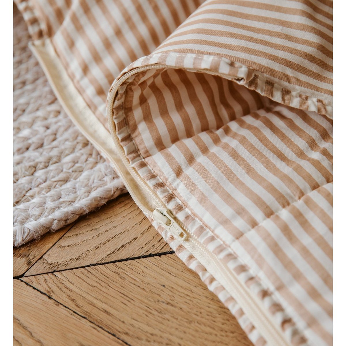 Sac de couchage coton bio RAYÉ rayé ambre, KADOLIS