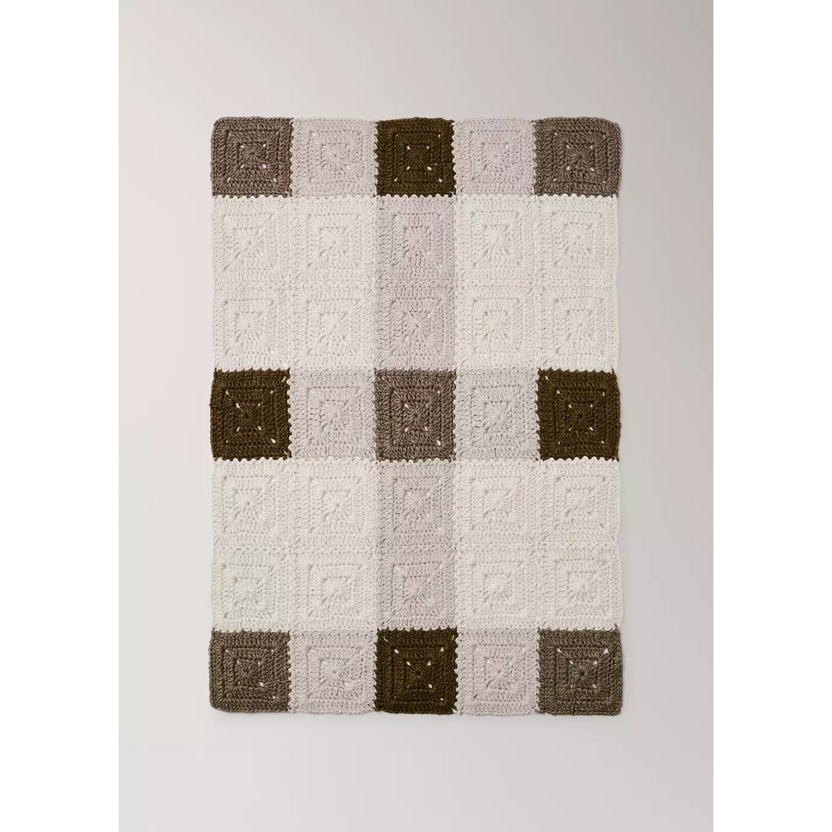 Couverture enfant crochet multicolore marron moyen, MANGO HOME