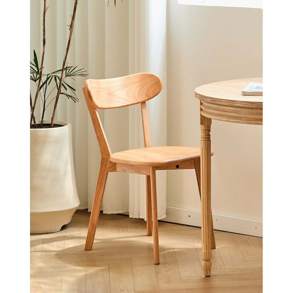 Lot de 2 chaises, bois massif, VITORIA bois naturel, NORDLYS
