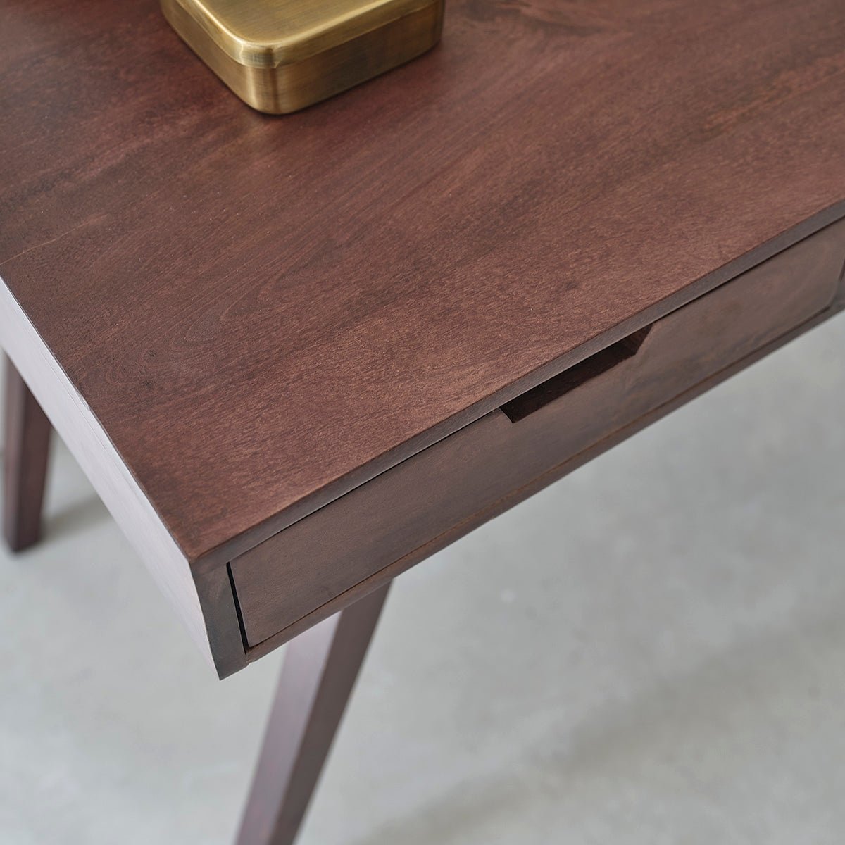 Bureau en bois de manguier 120 cm BRUNE marron, BERAH GETAH