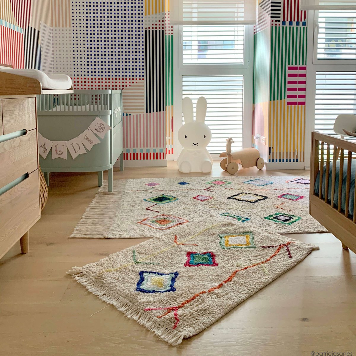 Tapis Rectangulaire en coton KAAROL multicolore, LORENA CANALS
