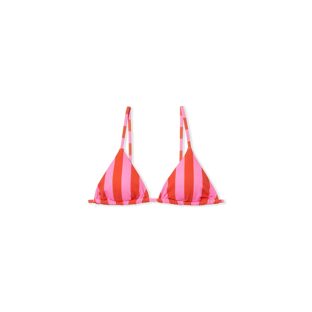 Haut de maillot de bain triangle rayé PORTOFINO imp fond rose, ETAM