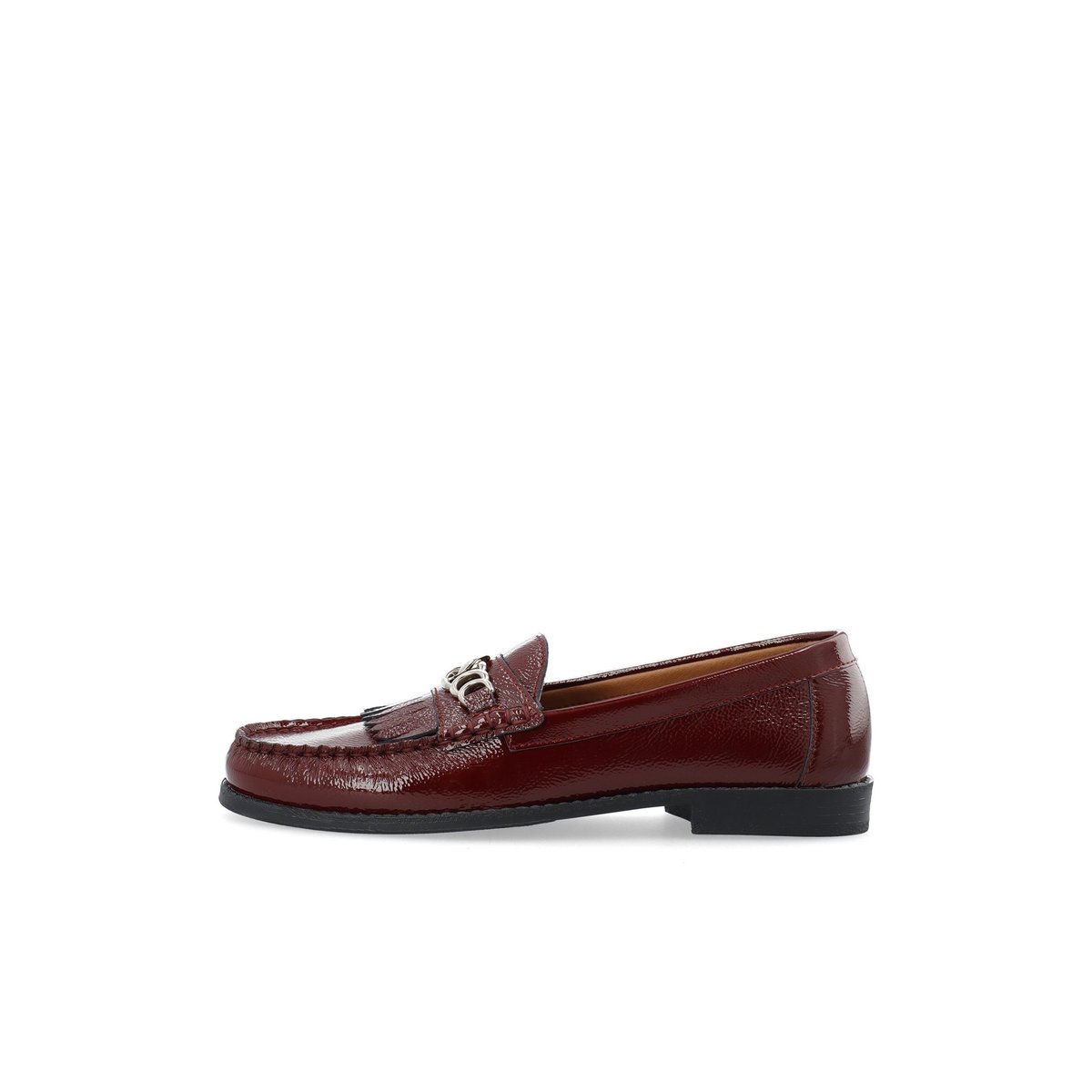 Mocassins En Cuir rouge - burgundy, BIANCO