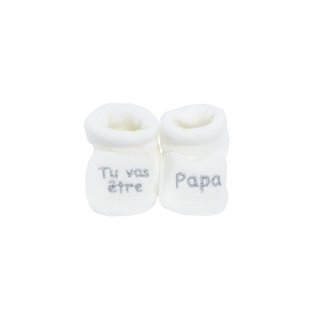 Chaussons naissance pour annoncer la grossesse blanco, TROIS KILOS SEPT