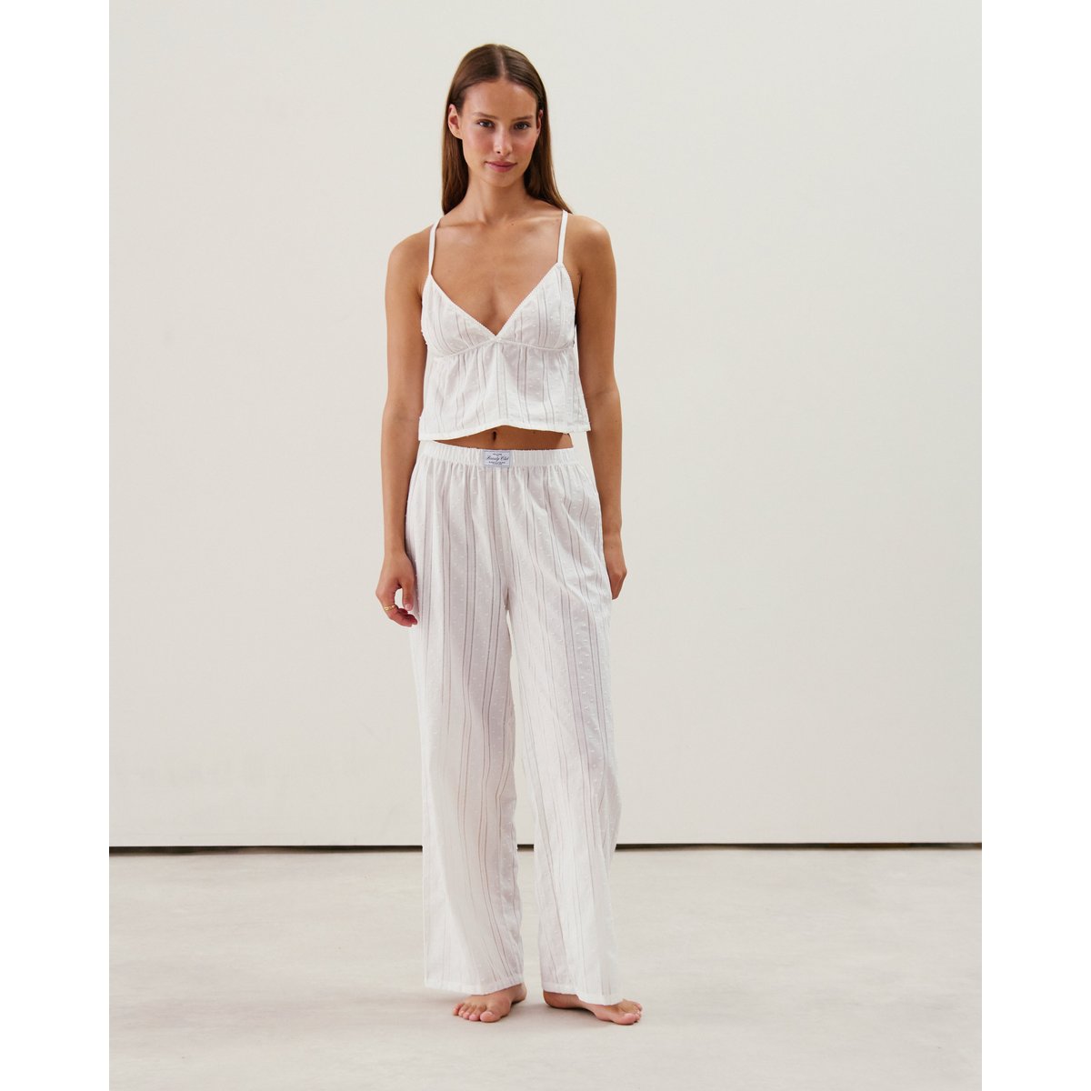 Pantalon droit PLUMETIZ ecru, UNDIZ