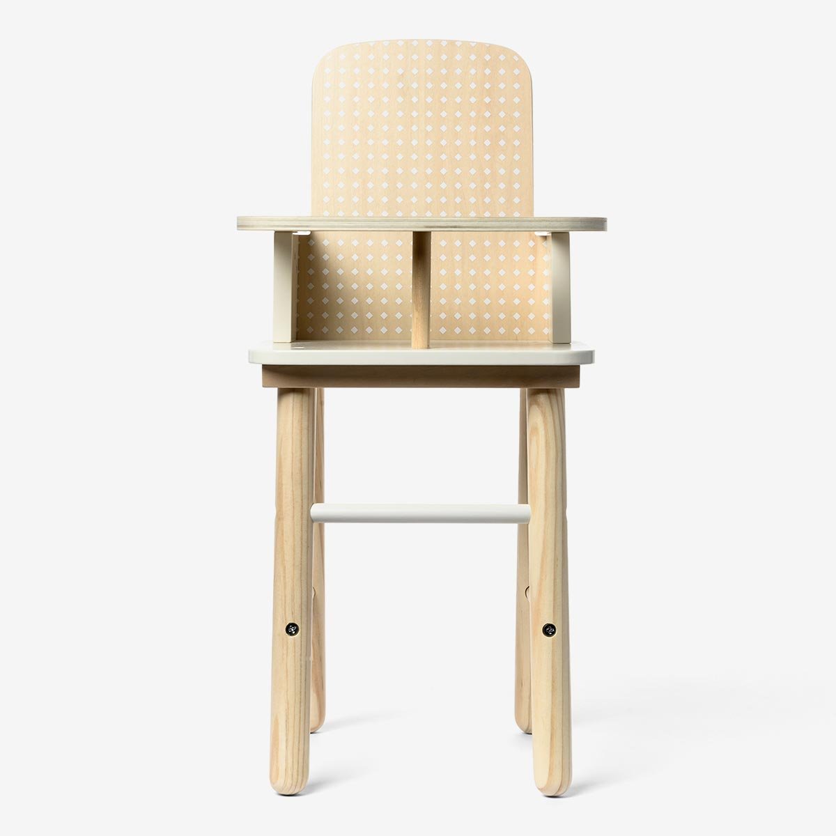 Chaise haute en bois pour poupée blanc, OXYBUL 