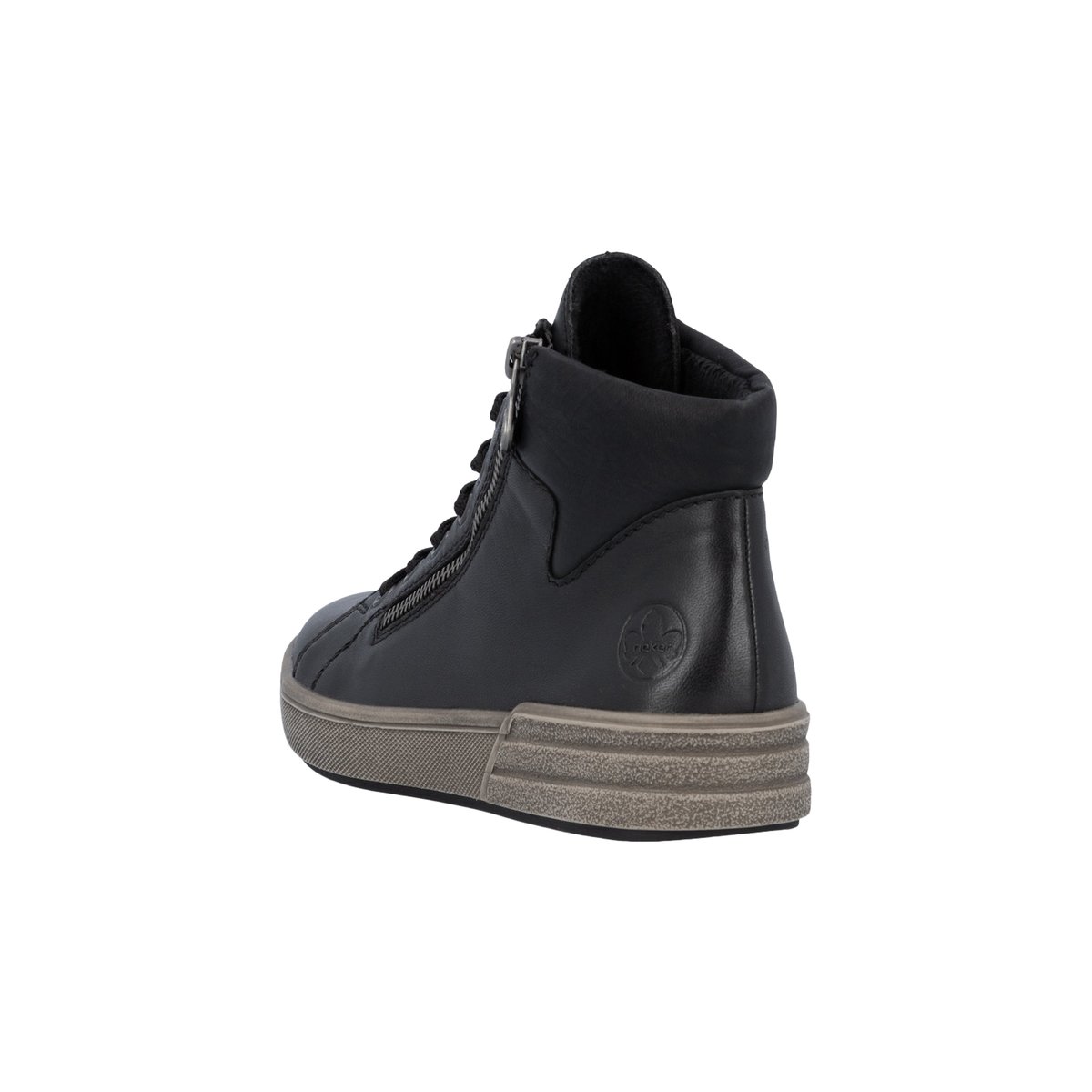 Baket Montante Cuir Lugano noir, RIEKER
