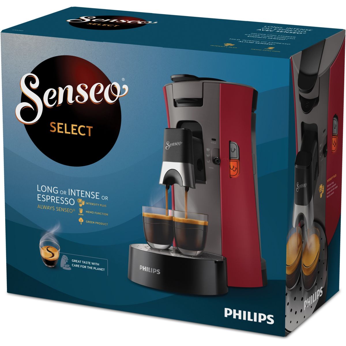 Cafetière À Dosette Senseo Select Csa240/91 rougeintense, SENSEO