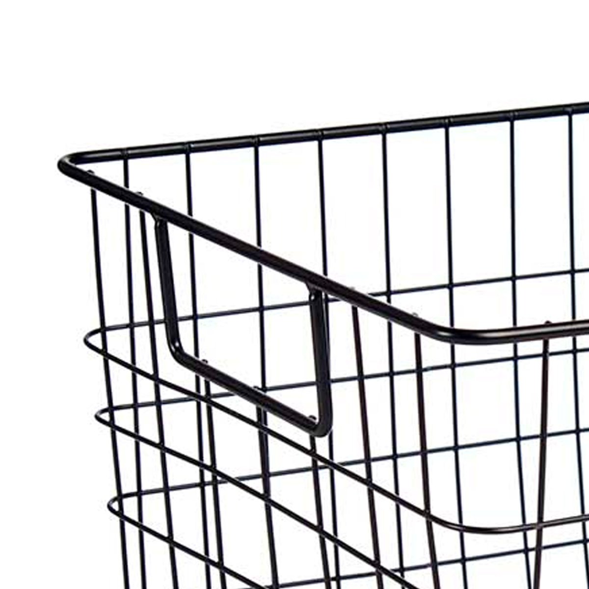 Panier de rangement métal noir 32x29x19.5cm noir, WADIGA