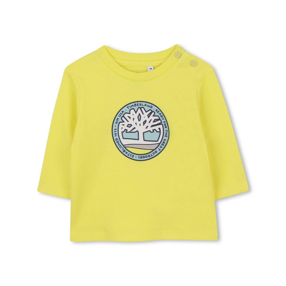 T-shirt manches longues jaune neon, TIMBERLAND