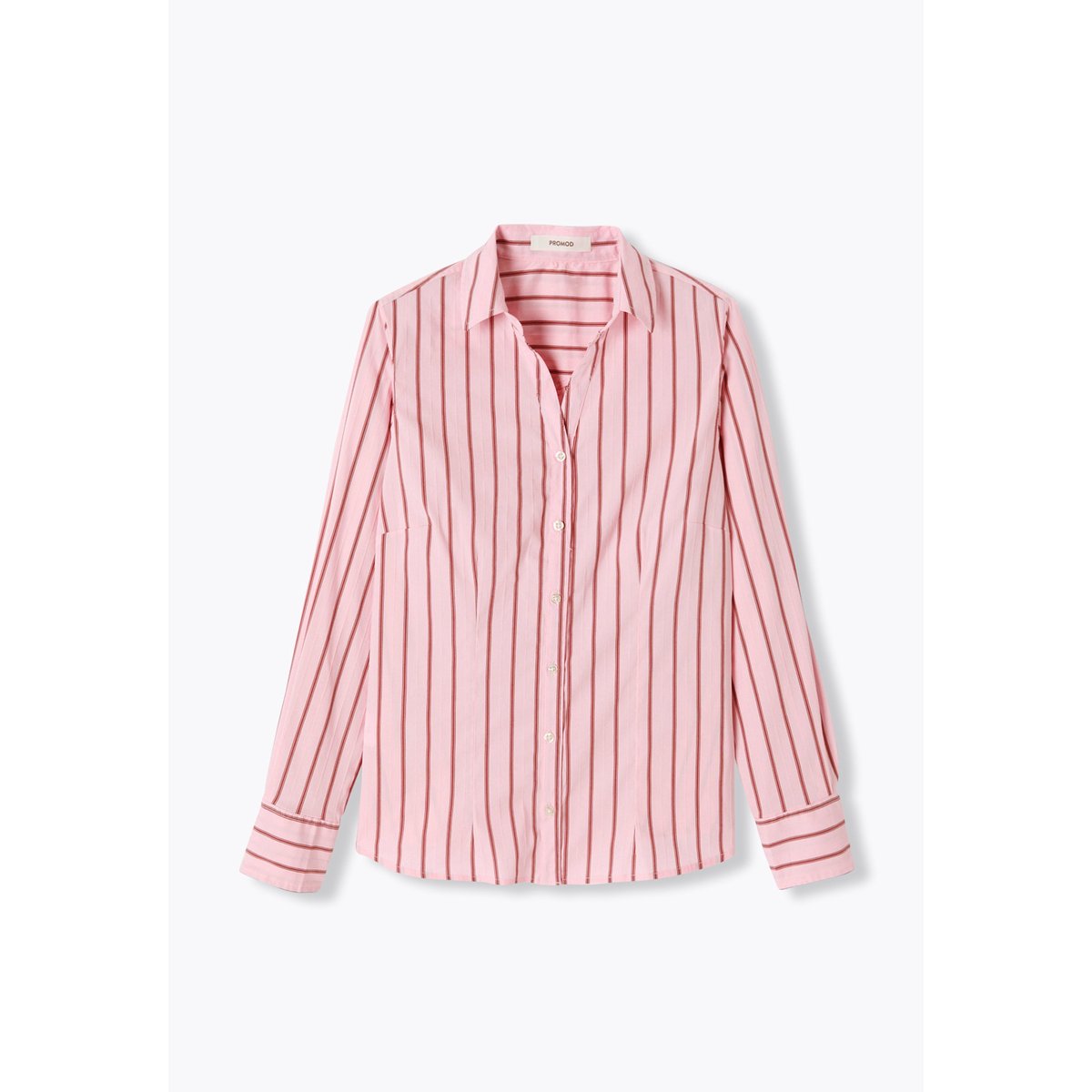 Chemise rayée cintrée rayé rose, PROMOD