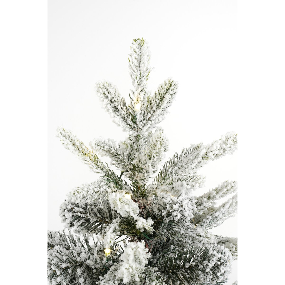 Sapin de Noël artificiel enneigé H90 cm GRIMSHAW blanc chaud, BLACK BOX TREES