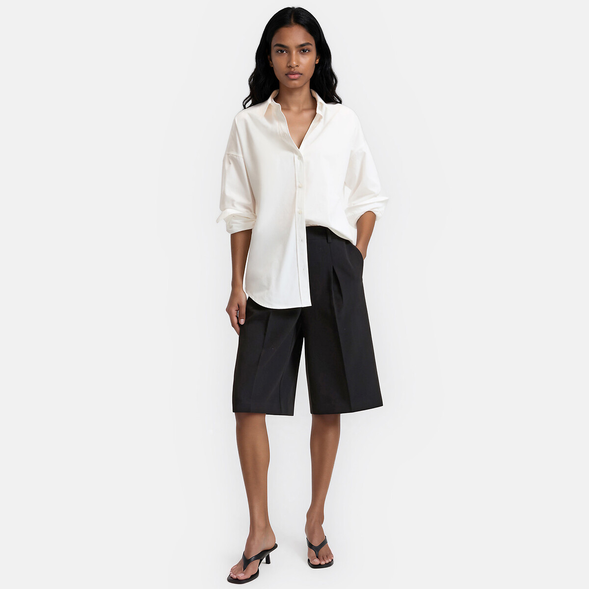 Bermuda avec plis noir, LA REDOUTE COLLECTIONS