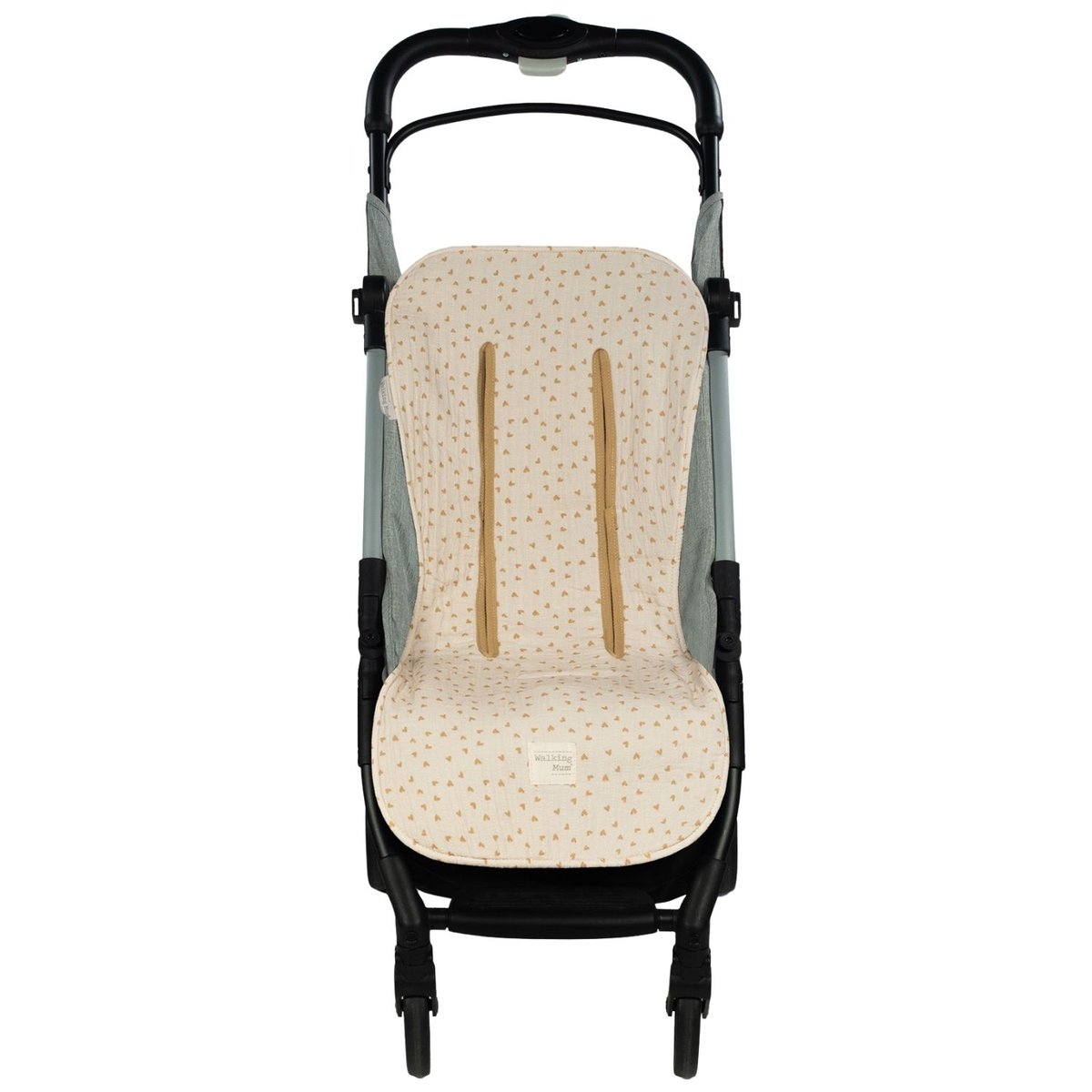 Assise pour poussette Coeurs beige, WALKING MUM