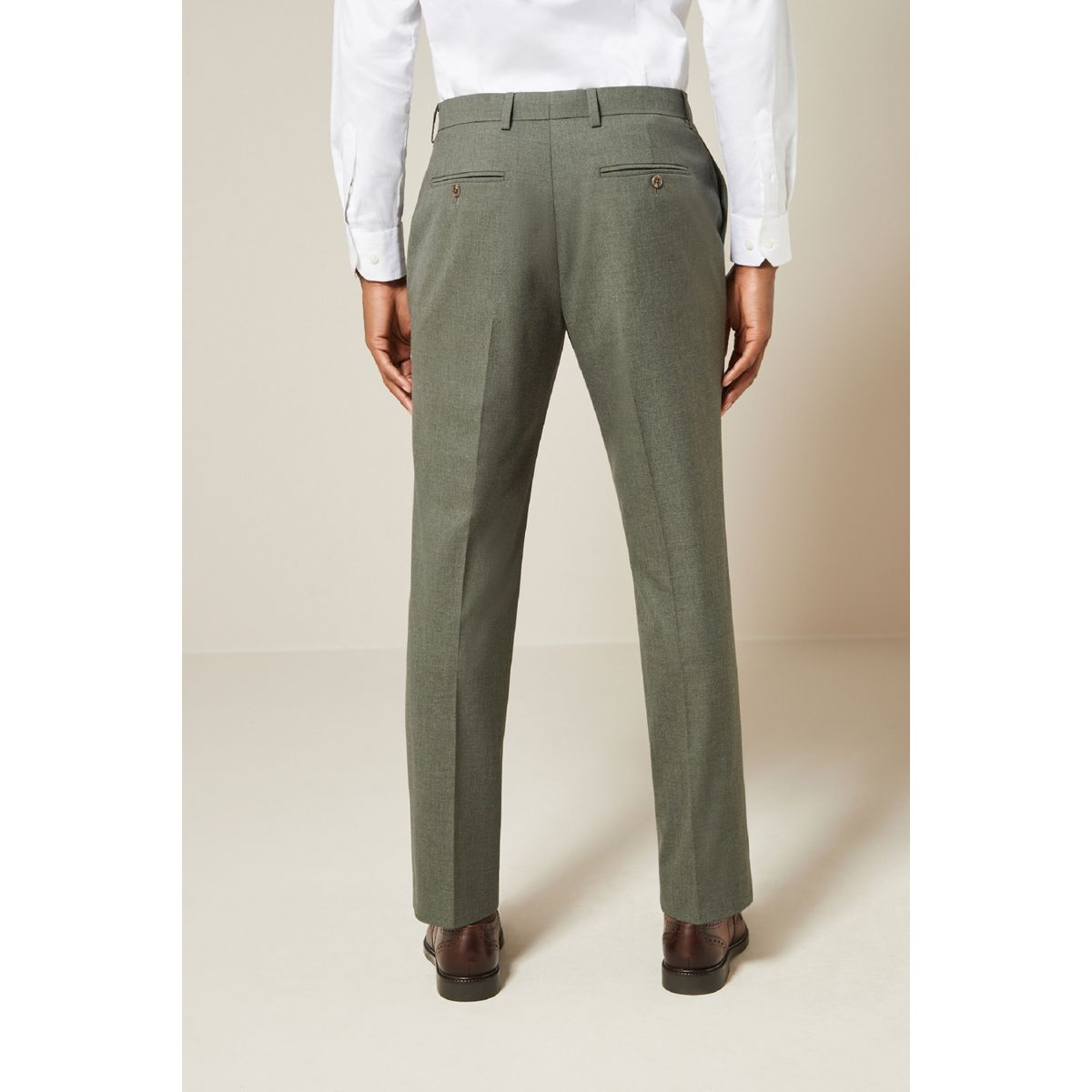 Pantalon de costume stretch vert marron, NEXT