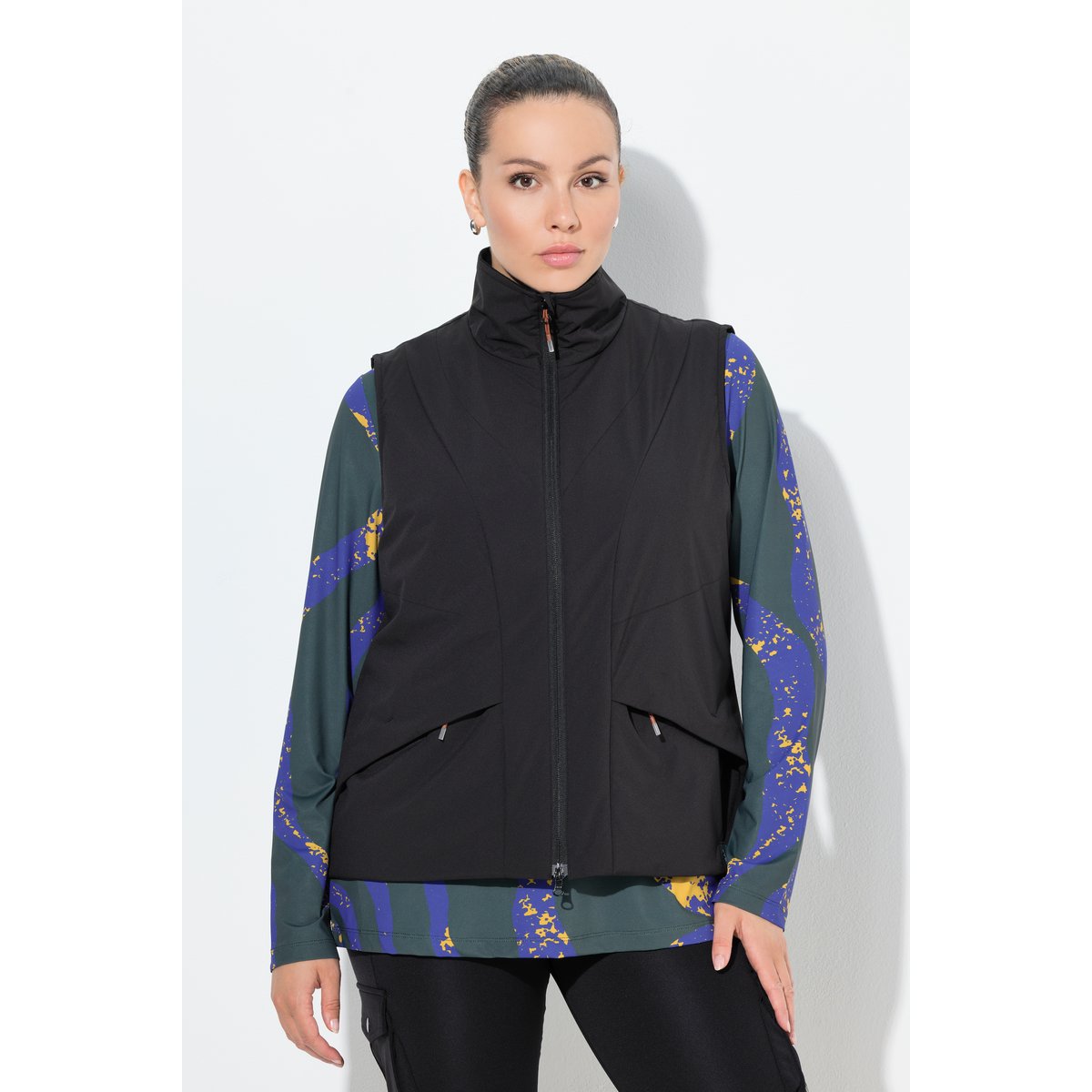 Gilet technique matelassé et imperméable noir, ULLA POPKEN