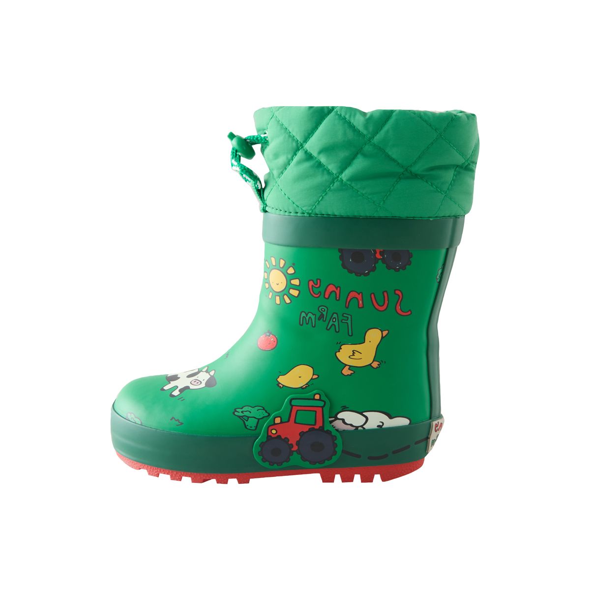 Bottes de pluie en caoutchouc à revers ferme verte, NEXT